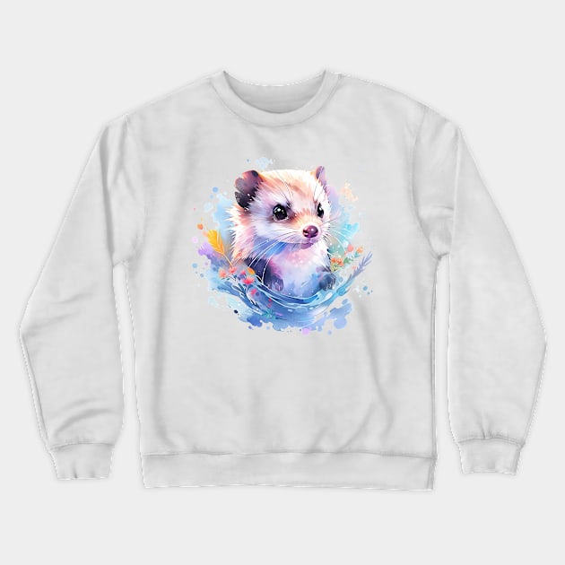 otter Crewneck Sweatshirt by dorapeterx